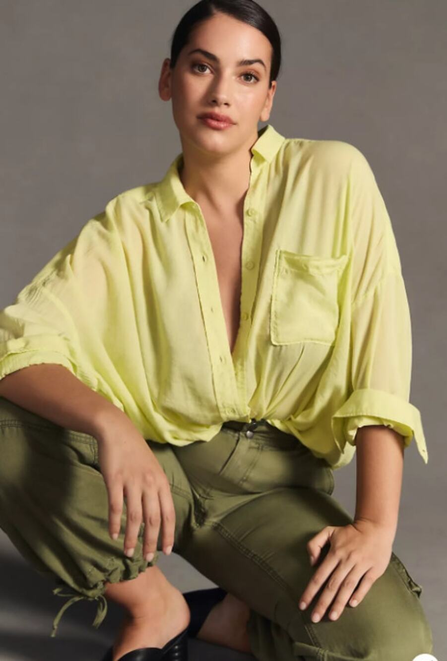 Anthropologie Pilcro Twist-Front Blouse